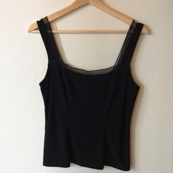 CAbi Tops - CAbi Black Mesh Tank Top